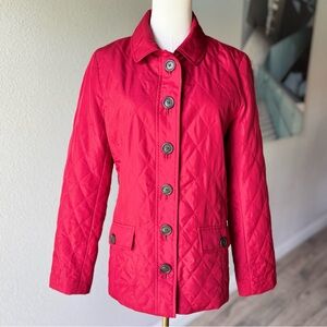Talbots Red Quilted Jacket. Sz S. Great condition Chic & comfy